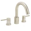 3-Hole Double Lever Handle Roman Tub Filler Faucet in Brushed Nickel
