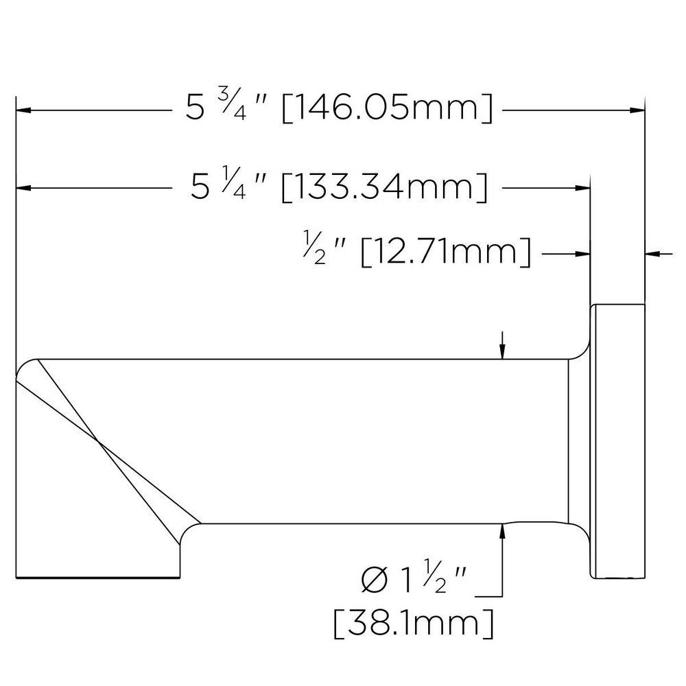 Speakman Polished Chrome Neo Tub Spout Non-Diverter 
