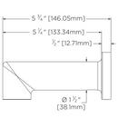 Speakman Polished Chrome Neo Tub Spout Non-Diverter 