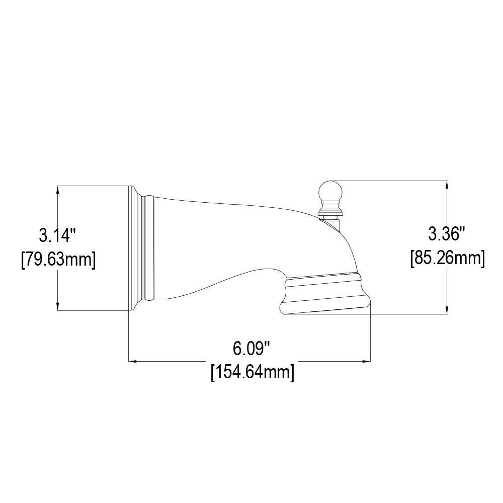 Speakman Polished Chrome Tub Spout with Diverter 