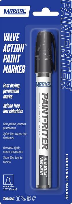 3 in. Valve Action Paint Marker in Black