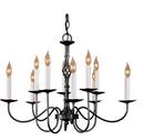 27-1/10 in. 60W 10-Light Candelabra E-12 Incandescent Chandelier in Natural Iron