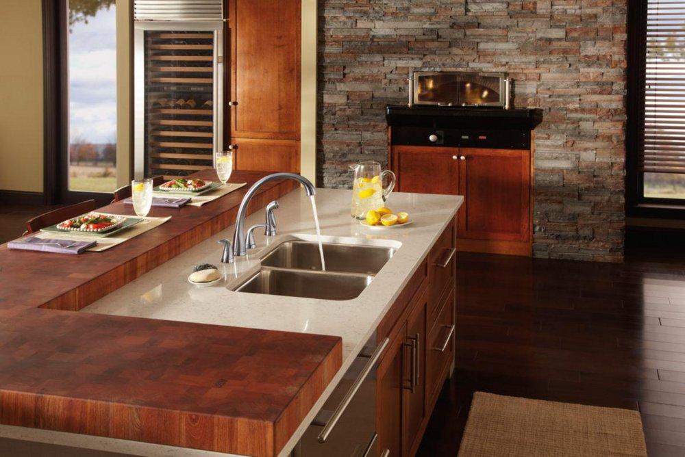 Delta Faucet Arctic Stainless Two Handle Kitchen Faucet 