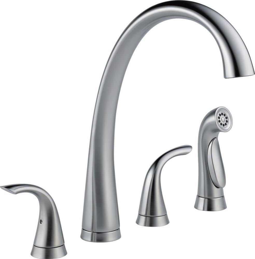 Delta Faucet Arctic Stainless Two Handle Kitchen Faucet 