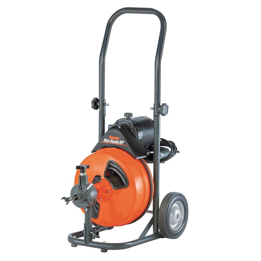 General Pipe Cleaners Black Mini Rooter XP Drain With Power Feed 