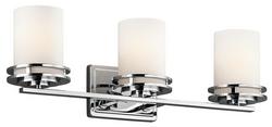 7-3/4 x 6-1/2 in. 100 W 3-Light Medium Bracket in Polished Chrome