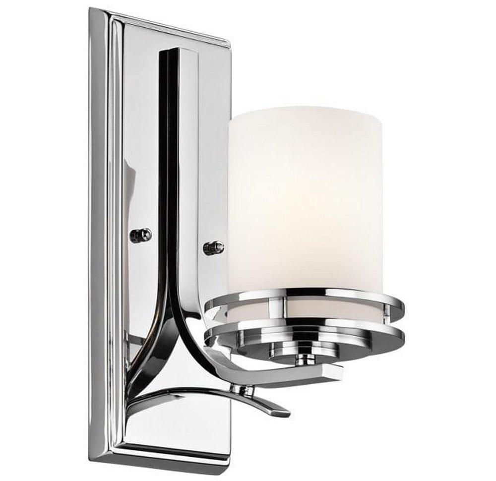 Kichler Lighting Chrome 8 in. 100W 1-Light Medium Incandescent Wall Sconce 