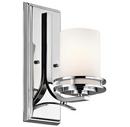 Kichler Lighting Chrome 8 in. 100W 1-Light Medium Incandescent Wall Sconce 