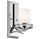 8 in. 100W 1-Light Medium Incandescent Wall Sconce in Polished Chrome