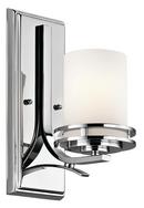 8 in. 100W 1-Light Medium Incandescent Wall Sconce in Polished Chrome