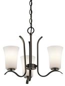 Kichler Lighting Olde Bronze 14-1/4 in. 100W 3-Light Medium Chandelier 