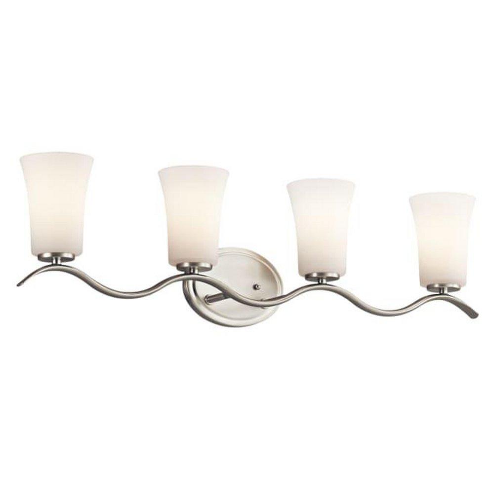 Kichler Lighting Brushed Nickel 100W 4-Light Medium Incandescent Bath Light 