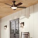 Kichler Lighting Weathered Copper Powder Coat 52 in. 5-Blade Ceiling Fan with Light Kit 