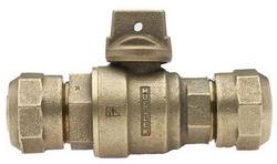 3/4 in. Compression Cast Brass Alloy Ball Curb Valve