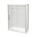 60 x 59-7/8 in. Fiberglass Shower with Back Wall in White