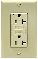 20A Duplex GFI Receptacle in Ivory