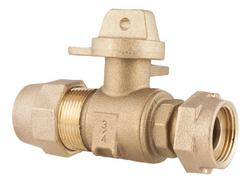 3/4 in. Grip Joint x Meter Swivel Nut Brass Straight Ball Meter Valve