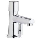 Single Handle Metering Monoblock Bathroom Sink Faucet in Polished Chrome