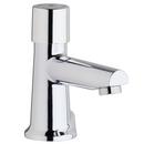 Single Handle Metering Monoblock Bathroom Sink Faucet in Polished Chrome