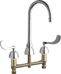 Two Handle Widespread Bathroom Sink Faucet in Polished Chrome