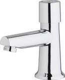 Chicago Faucets Polished Chrome Single Handle Metering Bathroom Sink Faucet 