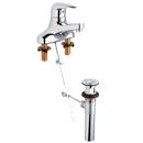 Chicago Faucets Polished Chrome Single Handle Centerset Bathroom Sink Faucet Lever Handle 