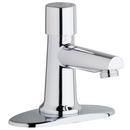 Single Handle Centerset Metering Bathroom Sink Faucet in Polished Chrome