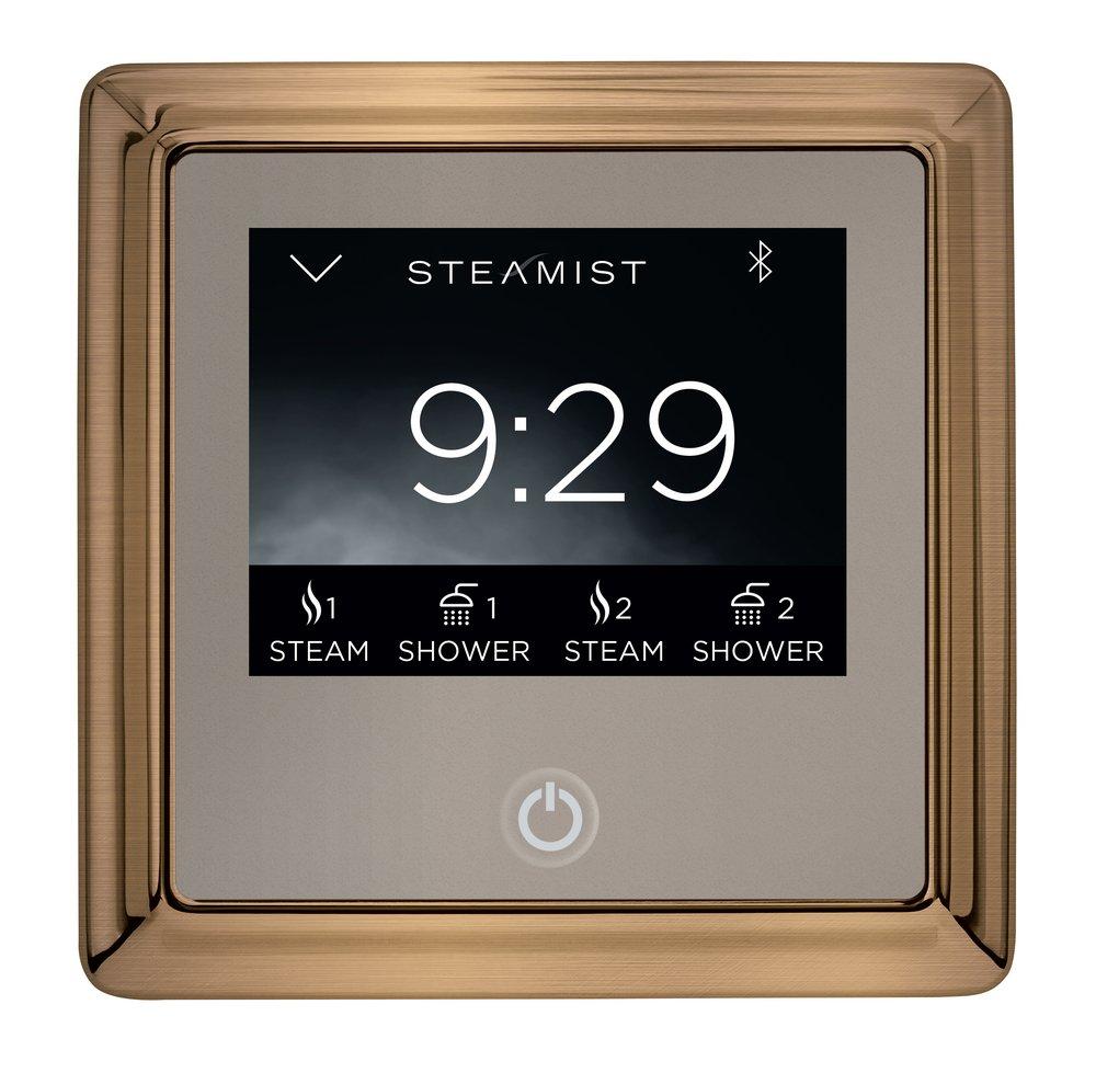 Steamist Brushed Bronze Steam Bath Control 