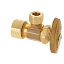 1/2 x 3/8 in. Solvent Weld x OD Compression Angle Supply Stop Valve in Rough Brass