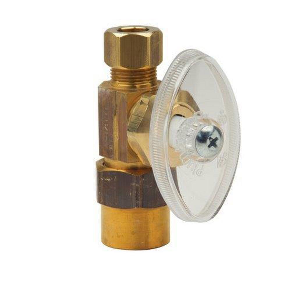 BrassCraft Rough Brass Solvent Weld x OD Compression Knurled Oval Handle Straight Supply Stop Valve in Oil Rubbed Bronze 