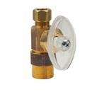 1/2 x 3/8 in. Solvent Weld x OD Compression Knurled Straight Supply Stop Valve in Rough Brass