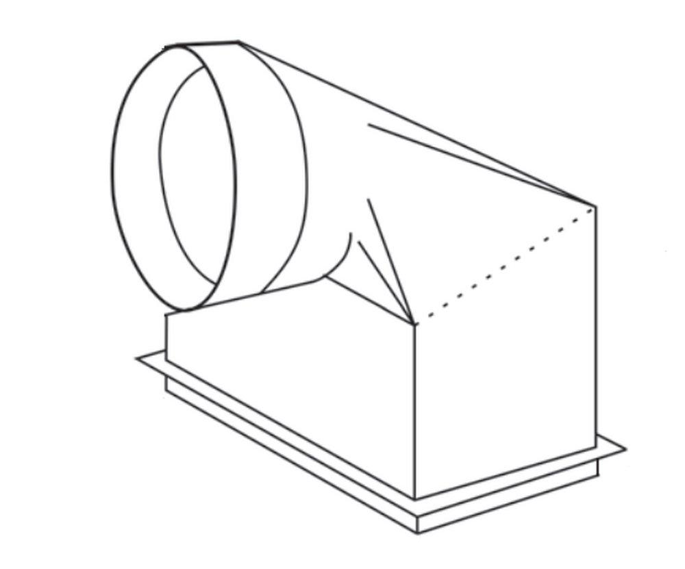 Aire Technologies 10 x 6 in. 90 Degree Boot Galvanized Steel 28 ga 