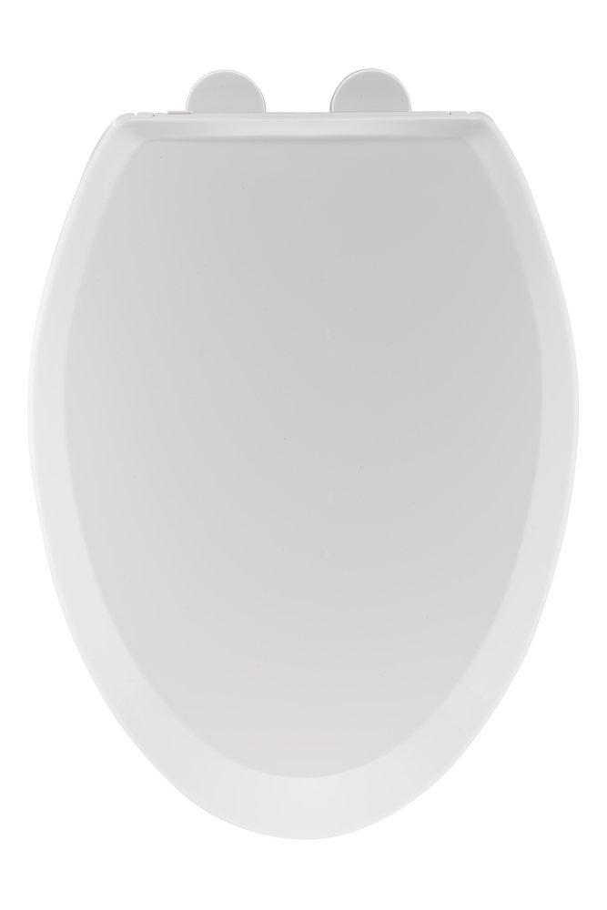 Mirabelle&reg; White Easy Clean Elongated Slow-Close Toilet Seat with Cover 