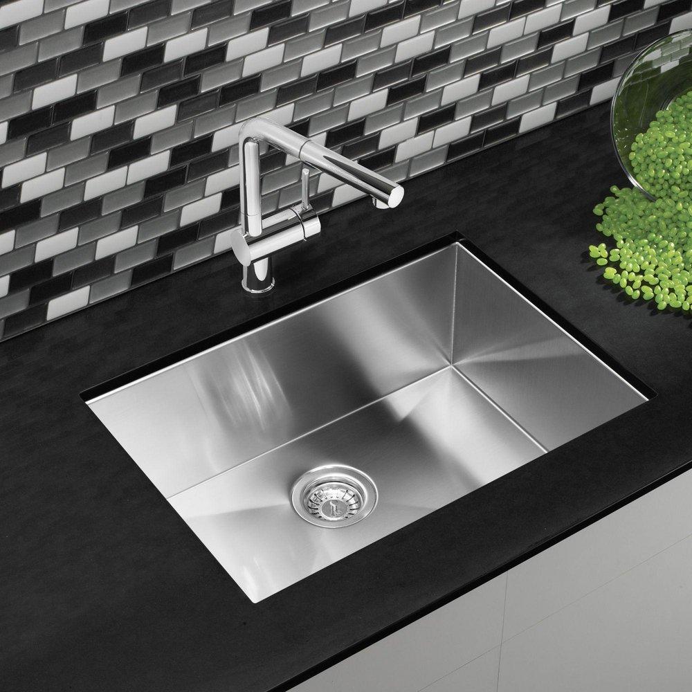 BLANCO Satin 25 x 18 in. No Hole Stainless Steel Single Bowl Undermount Kitchen Sink 