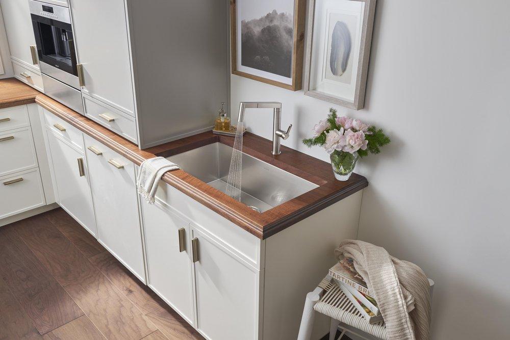 BLANCO Polished Satin 32 x 18 in. Stainless Steel Single Bowl Undermount Kitchen Sink with Sound Dampening 