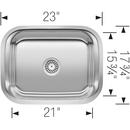 BLANCO Stainless Steel 23 x 17-3/4 in. Undermount Laundry Sink 
