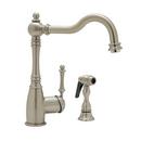 2-Hole Kitchen Faucet with Single Lever Handle in Satin Nickel
