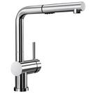BLANCO Polished Chrome Single Handle Pull Out Kitchen Faucet 