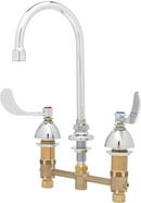 T&S Brass Polished Chrome Two Wristblade Handle Deck Mount Healthcare Faucet 