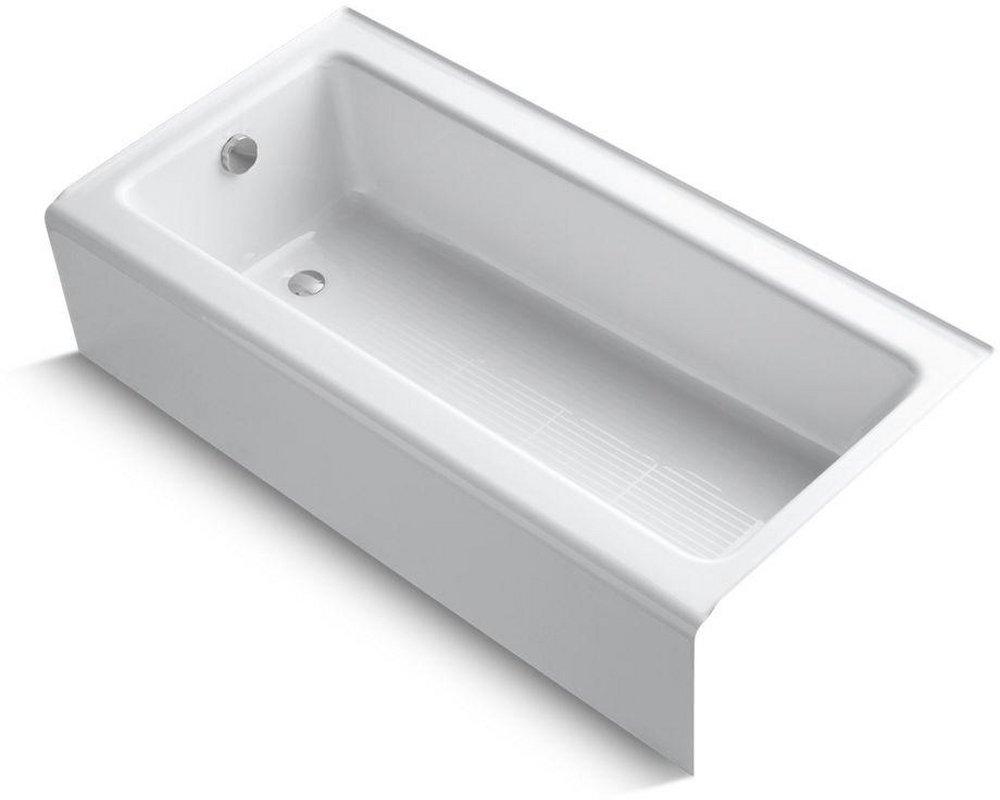 60 in. x 30 in. Soaker Alcove Bathtub with Left Drain in White KOHLER Ferguson