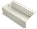 60 in. x 30 in. Soaker Alcove Bathtub with Left Drain in Biscuit