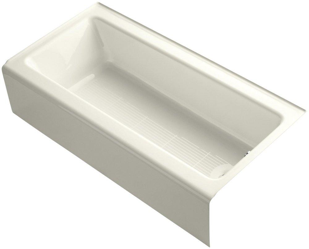 KOHLER Biscuit 60 x 30-1/4 in. Soaker Alcove Bathtub Right Drain 