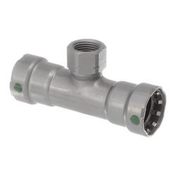 3/4 x 3/4 x 1/2 in. Press x FPT Carbon Steel  Reducing Tee with EPDM Sealing Element