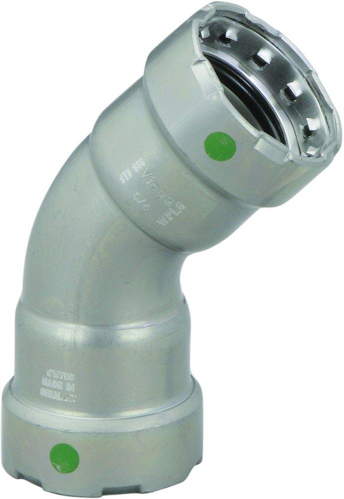 Viega Press Carbon Steel 45 Degree Elbow with EPDM Sealing Element 