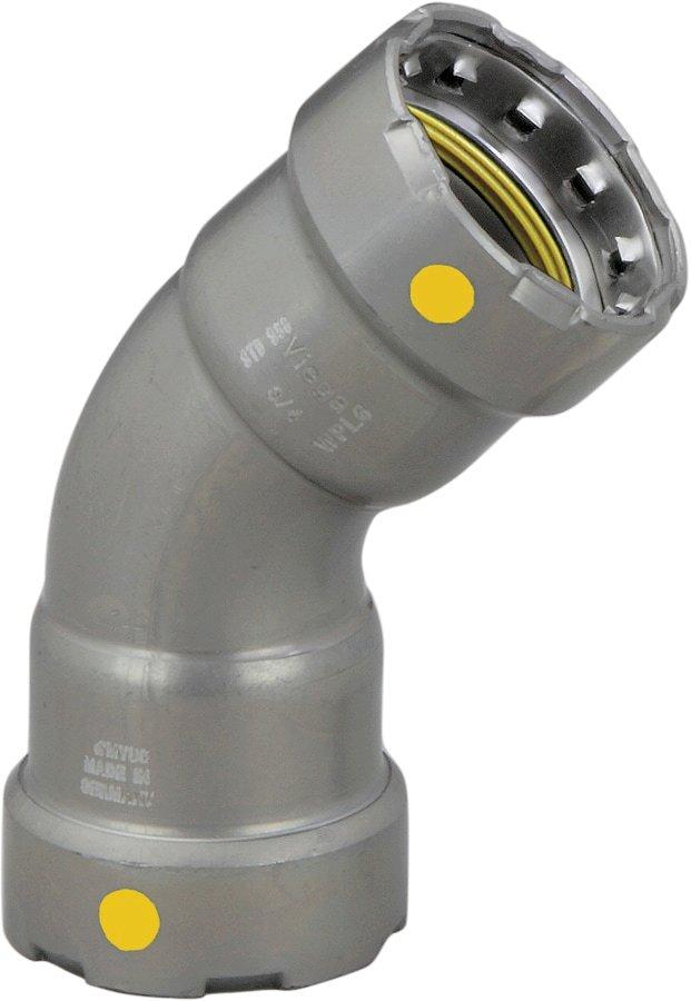 Viega Press Carbon Steel 45 Degree Elbow with HNBR Sealing Element 