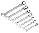 Stanley Polished Chrome Ratcheting Combination Wrench Set 