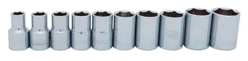 Stanley Full Polish 10 PC 1/2 DRIVE SOCKET SET S 
