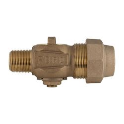 1 in. MIP x Plain End Brass Corporation Stop