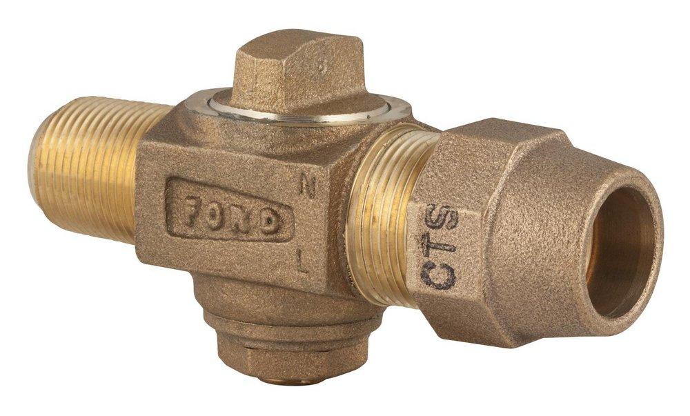 Ford Meter Box 1 in. Brass Corporation Valve 