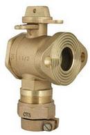 1-1/2 in. Pack Joint x Meter Flanged Brass Meter Angle Ball Flange Valve